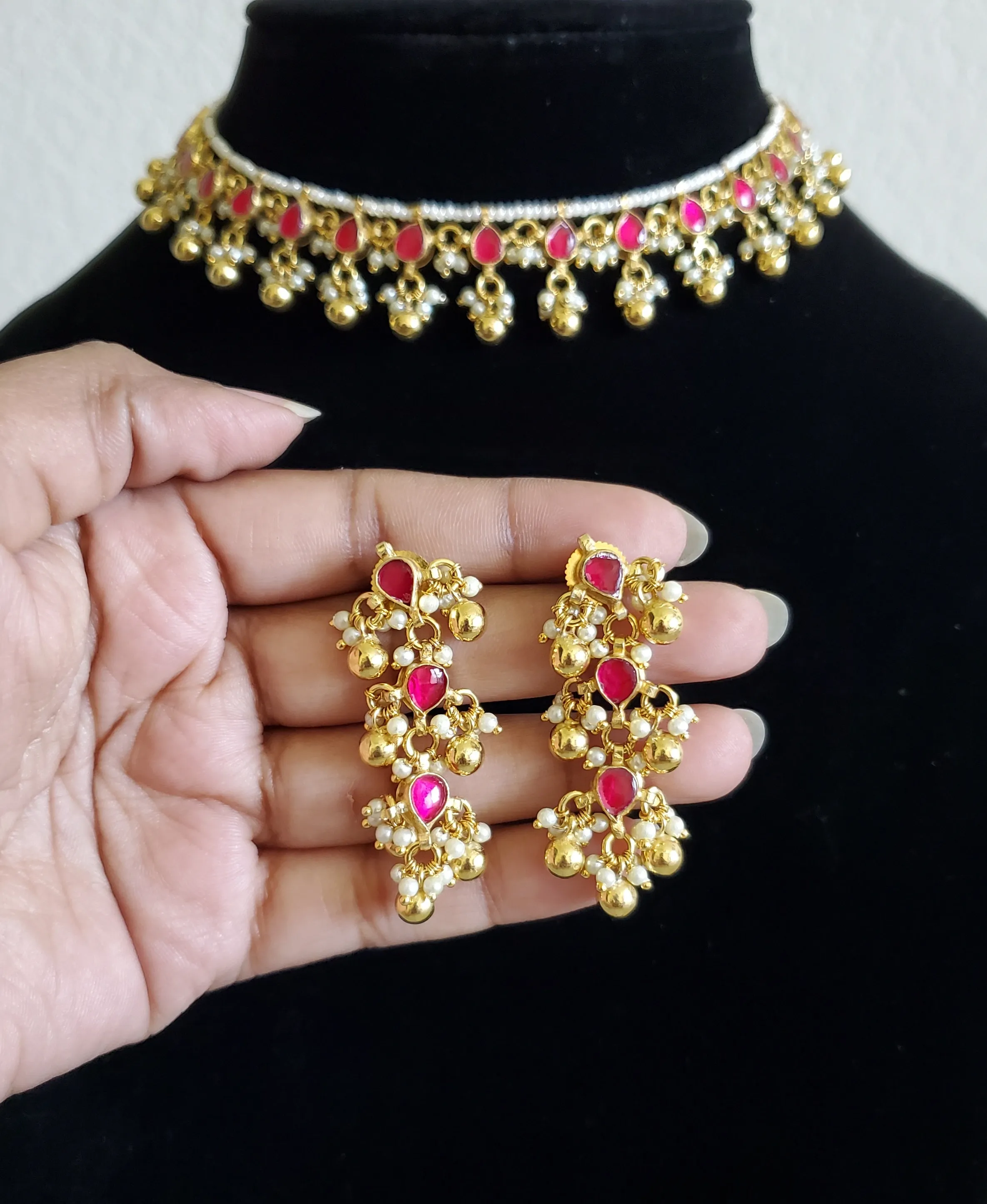 Pachi Kundan Necklace Set JP47