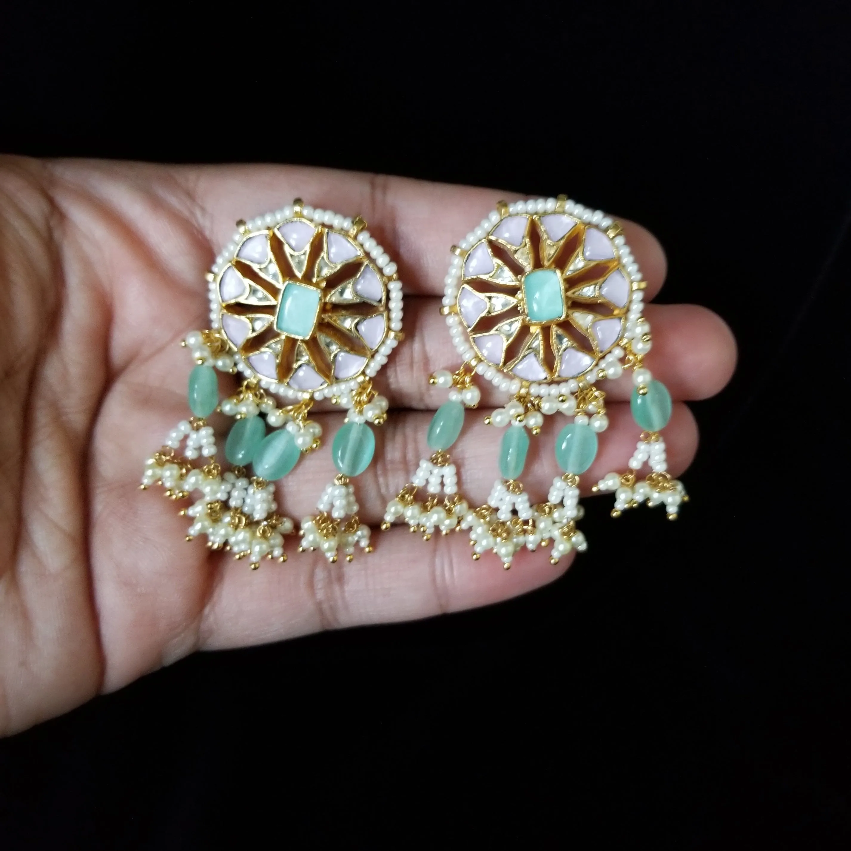 Pachi Kundan Pastel Choker Set With Gold Plating