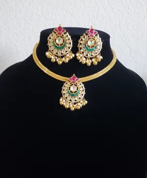 Pachi Kundan Patti Kante Necklace Set GG50