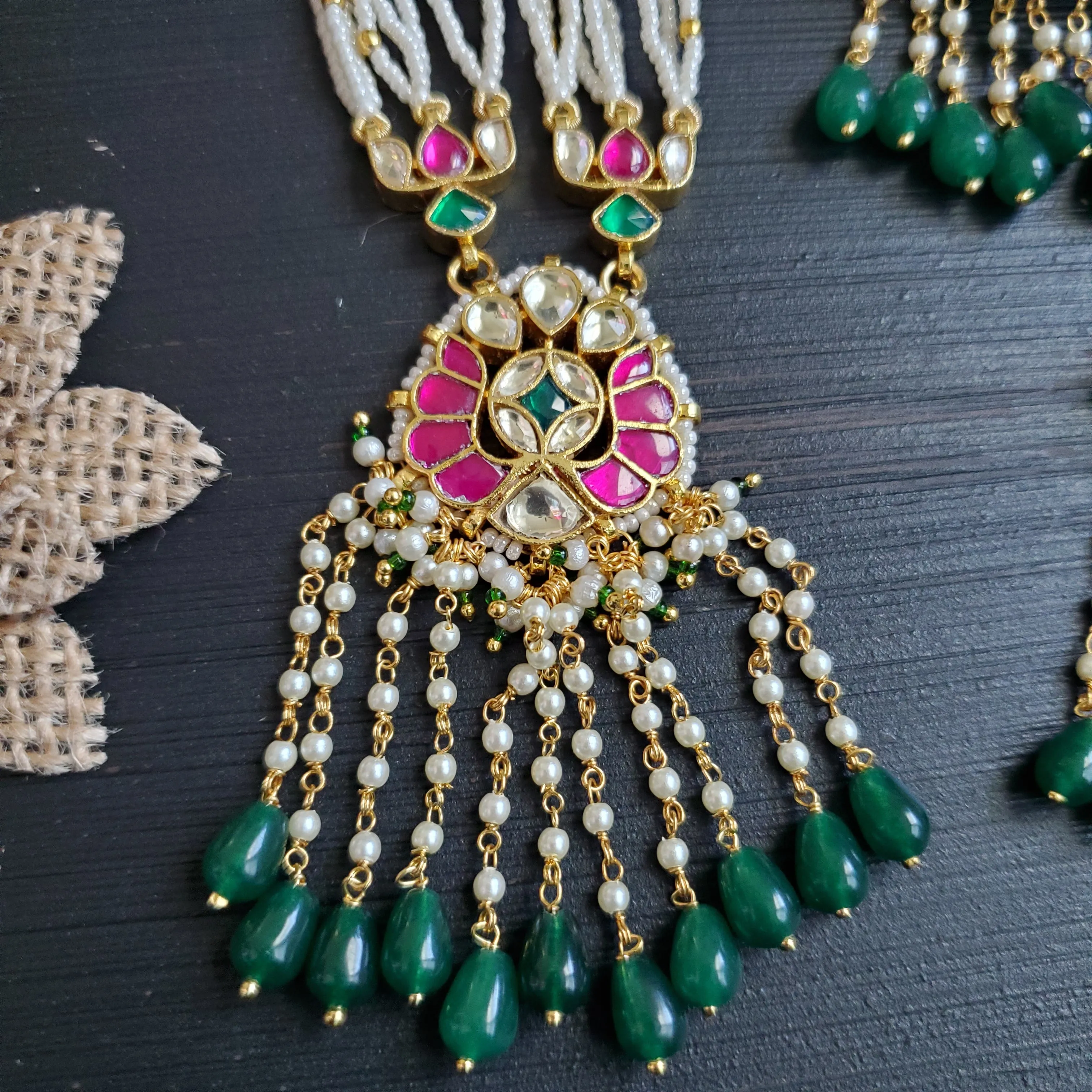 Pachi Kundan Pearl Set With Gold Plating