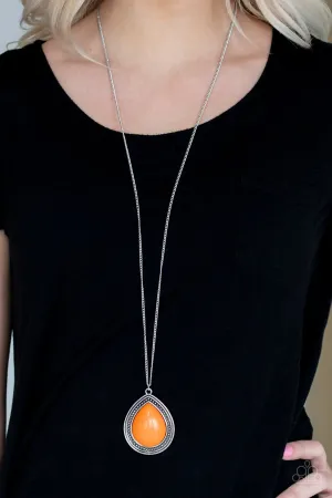 Paparazzi Chroma Courageous - Orange Necklace