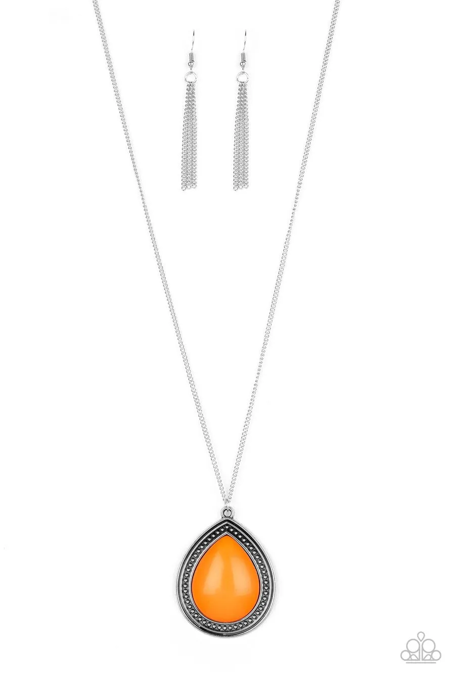 Paparazzi Chroma Courageous - Orange Necklace