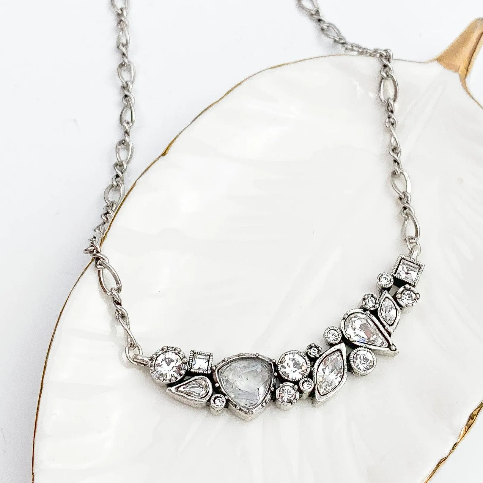 Patricia Locke All Crystal Fete Bar Necklace