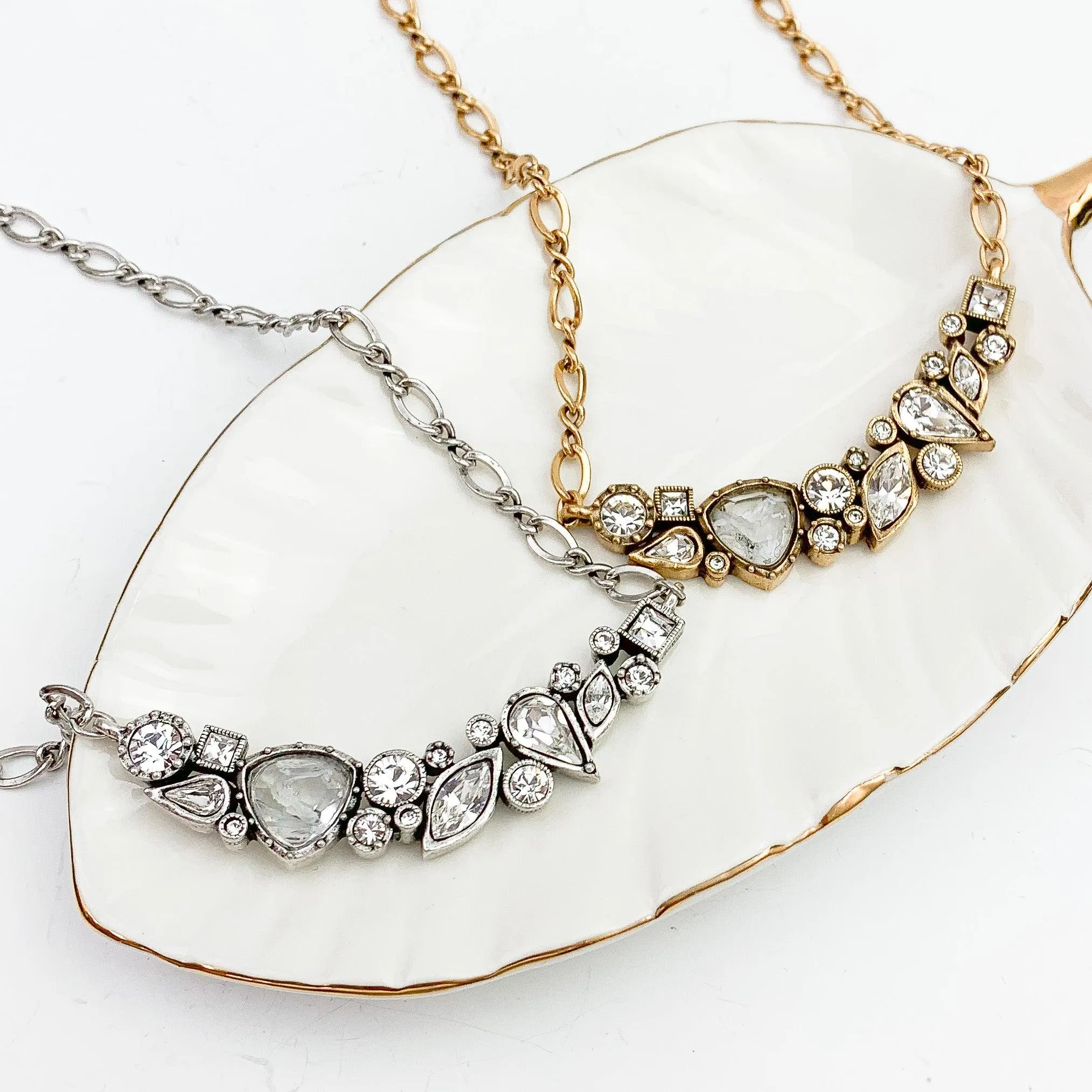 Patricia Locke All Crystal Fete Bar Necklace