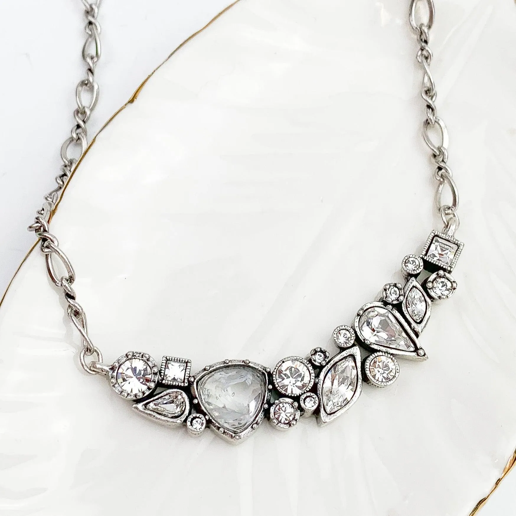 Patricia Locke All Crystal Fete Bar Necklace