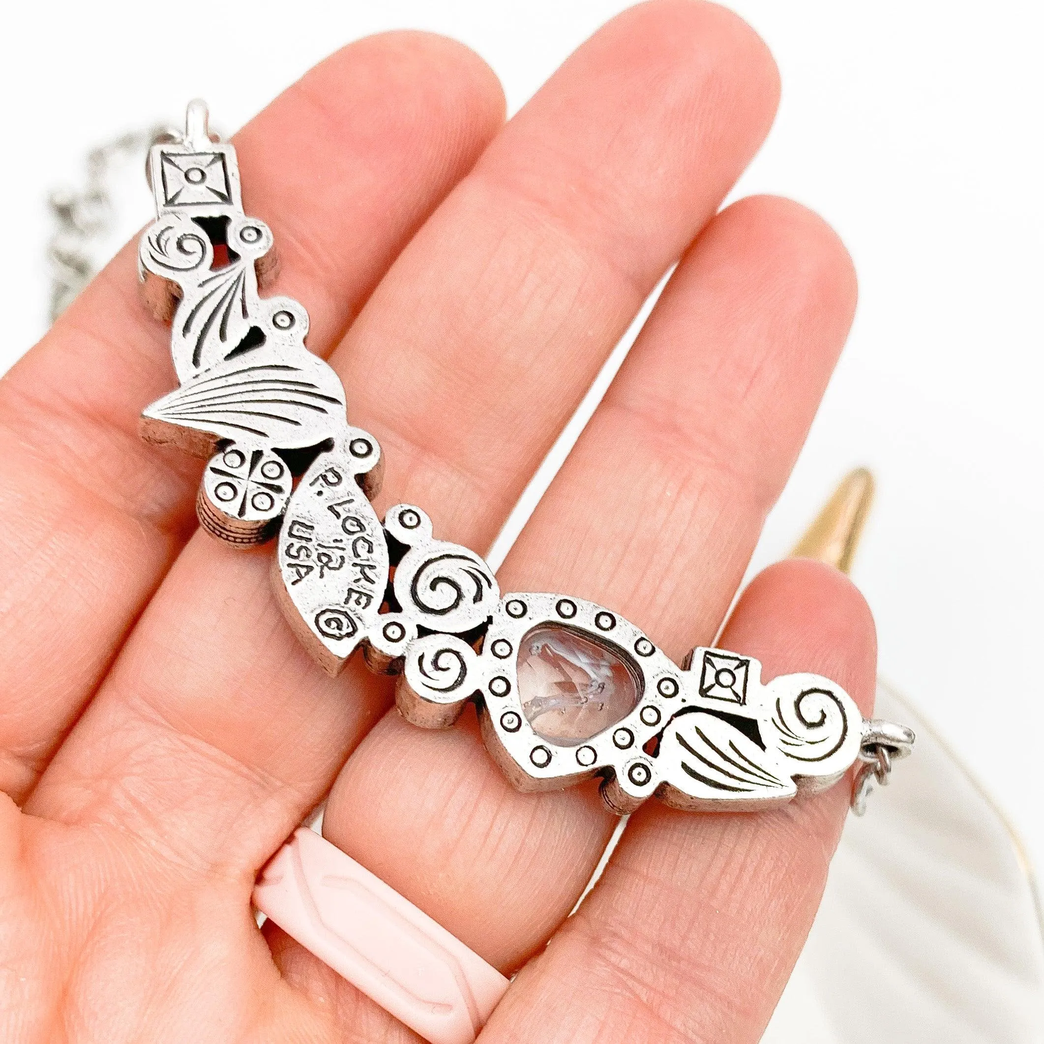 Patricia Locke All Crystal Fete Bar Necklace