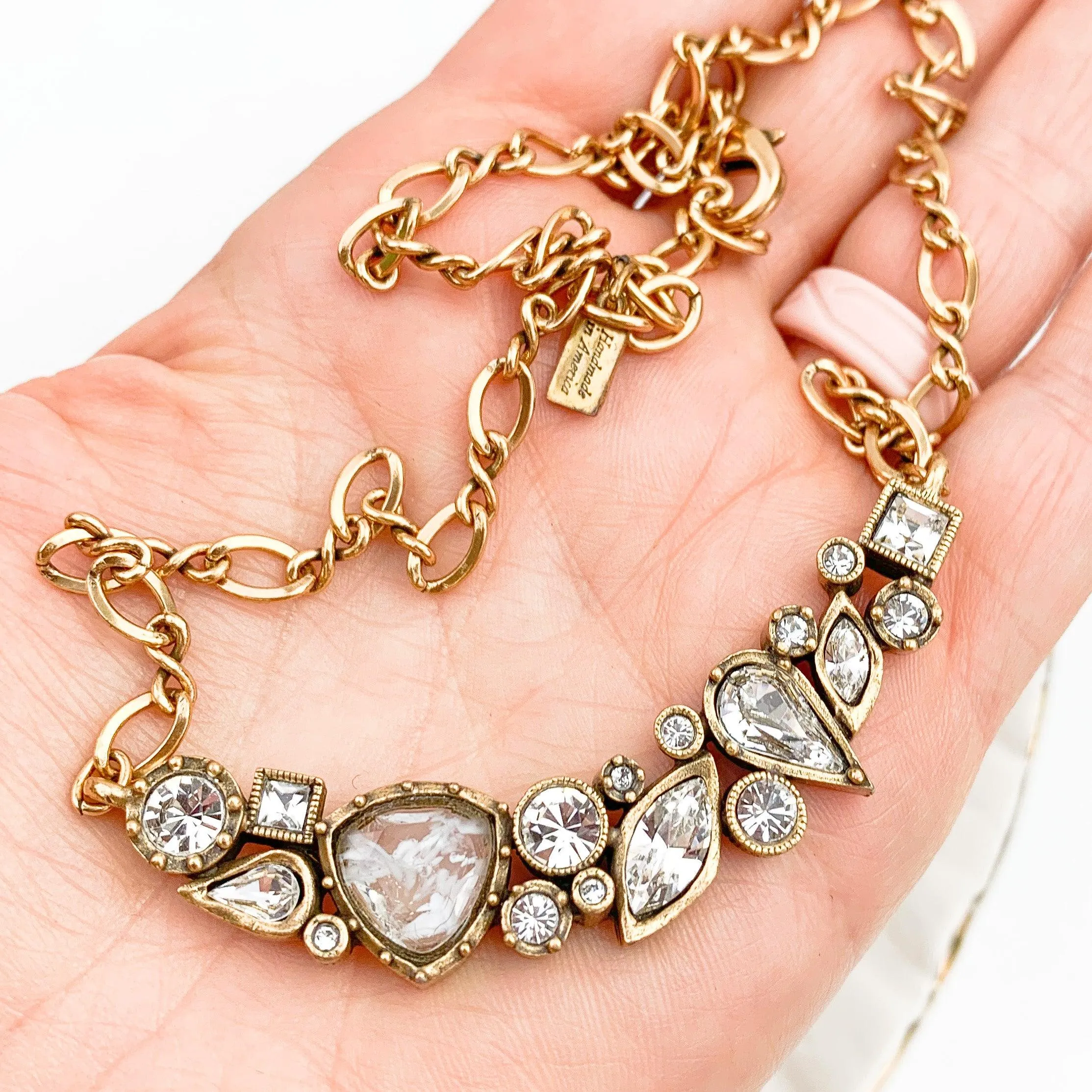 Patricia Locke All Crystal Fete Bar Necklace