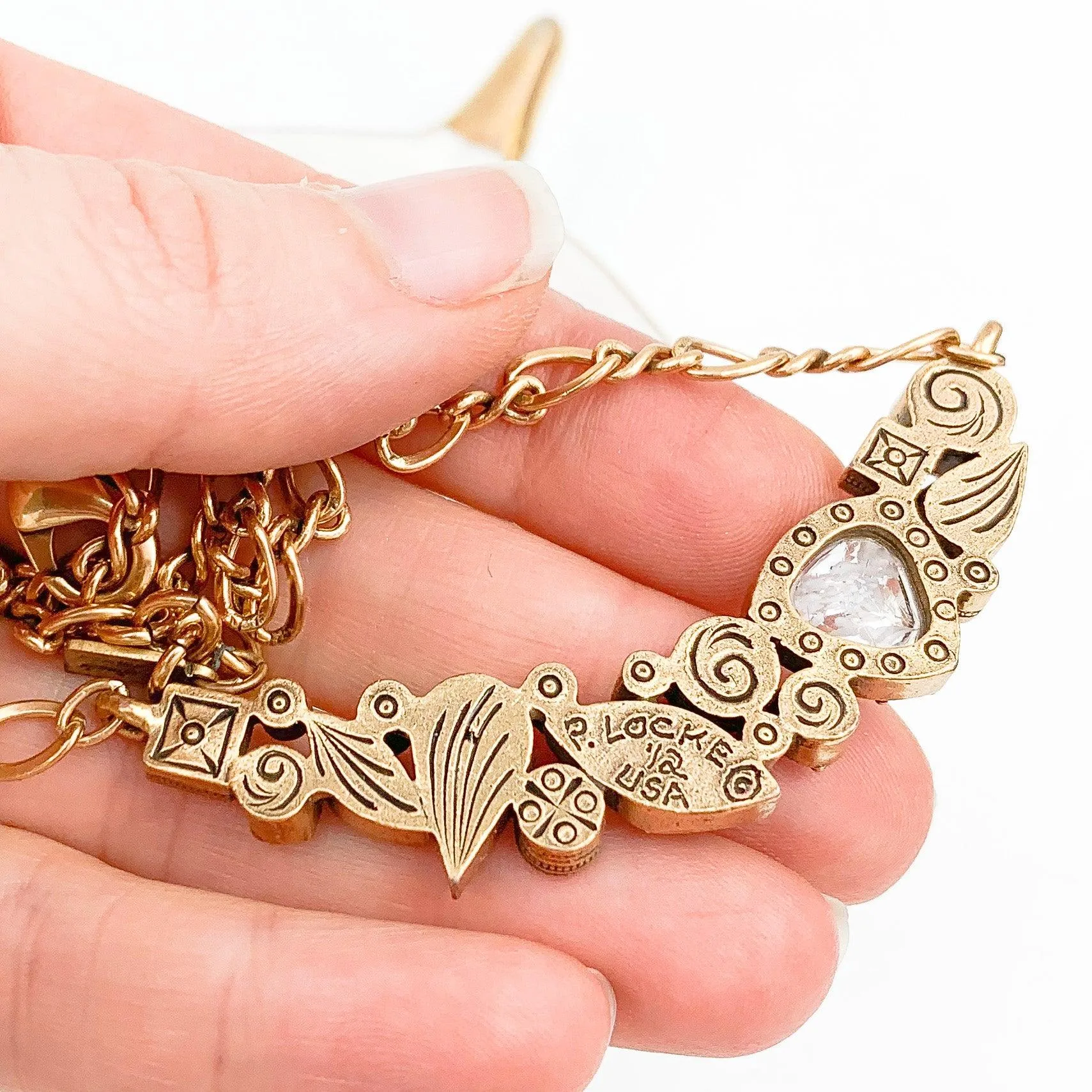 Patricia Locke All Crystal Fete Bar Necklace