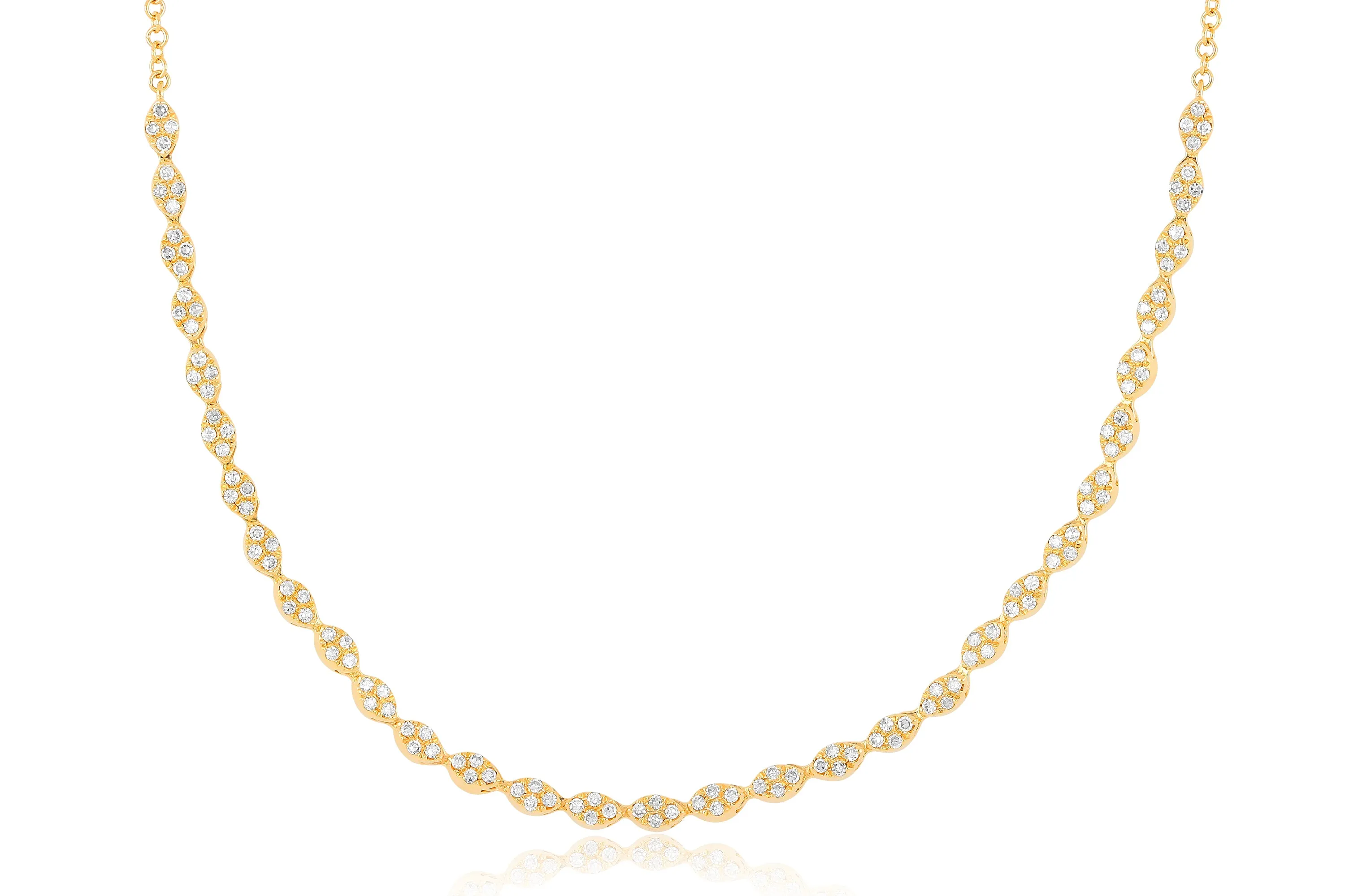 Pavé Diamond Marquise Necklace