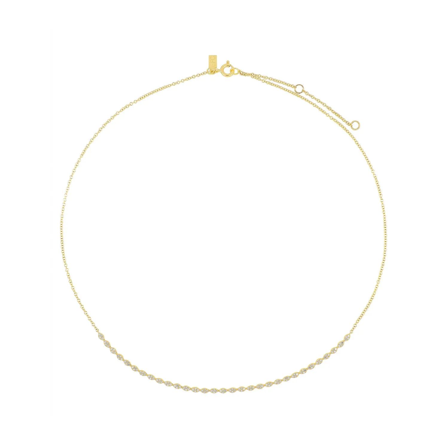 Pavé Diamond Marquise Necklace