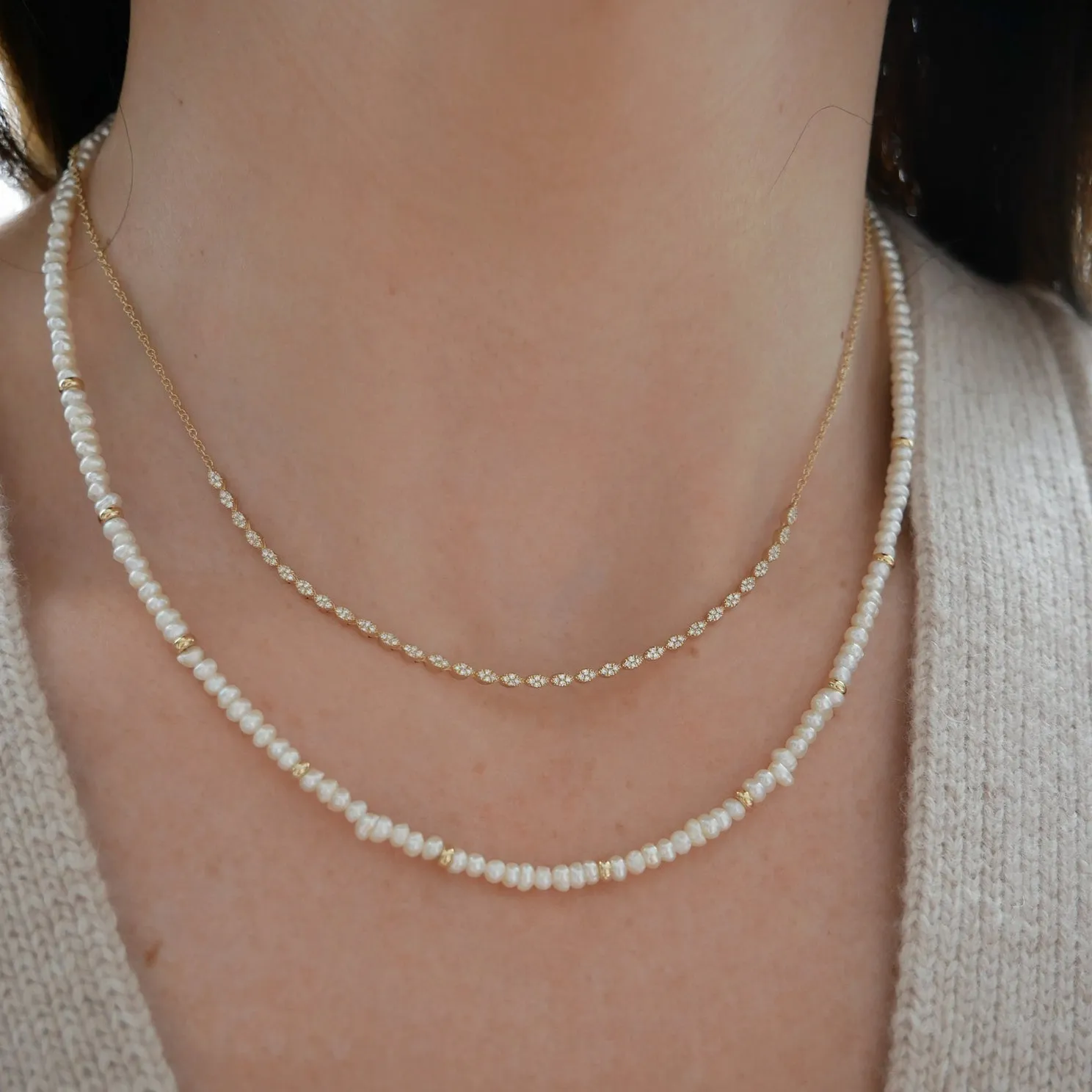 Pavé Diamond Marquise Necklace