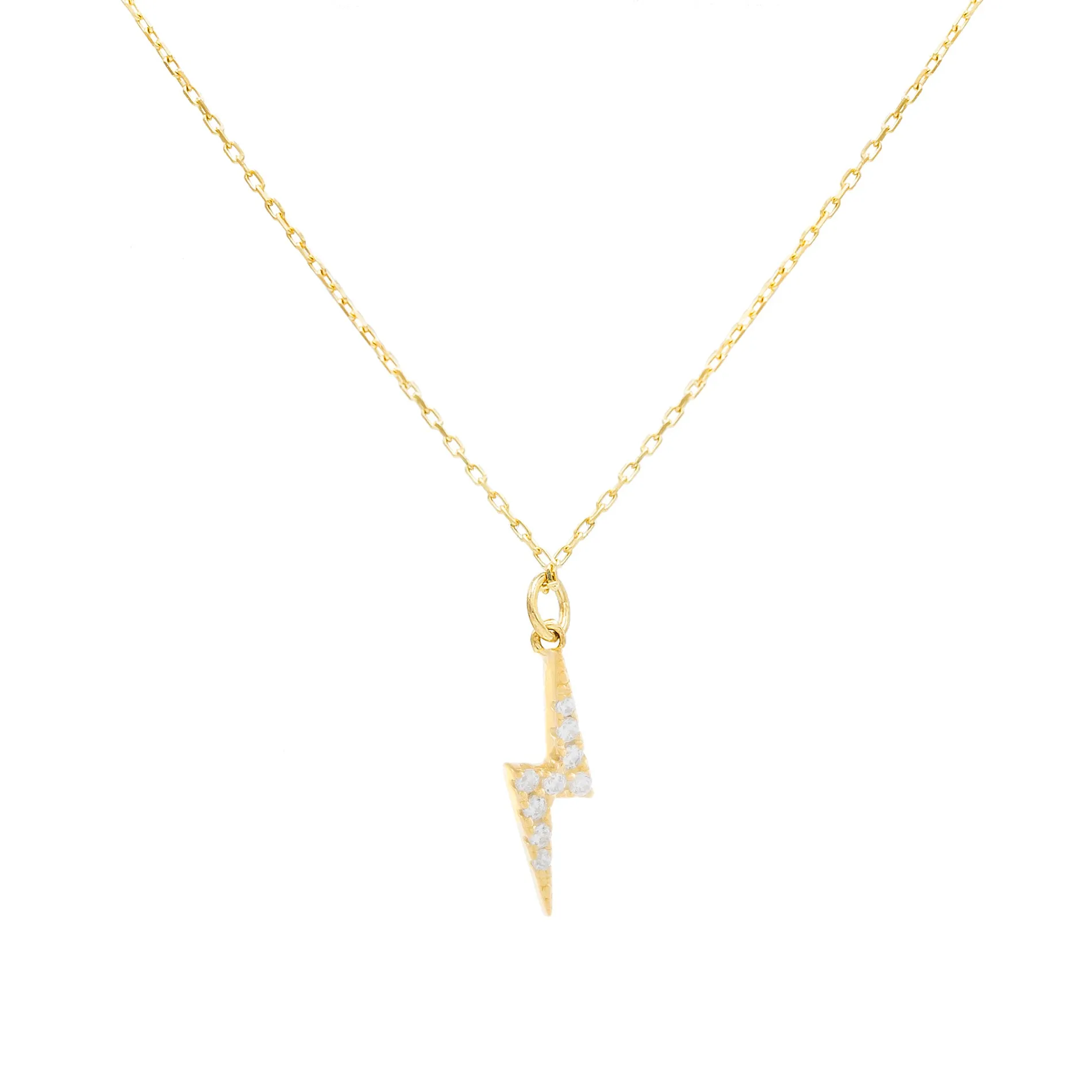Pavé Lightning Bolt Necklace
