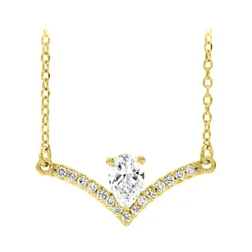 Pear Diamond Chandelier Necklace