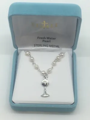 Pearl and Chalice Necklace (4mm)