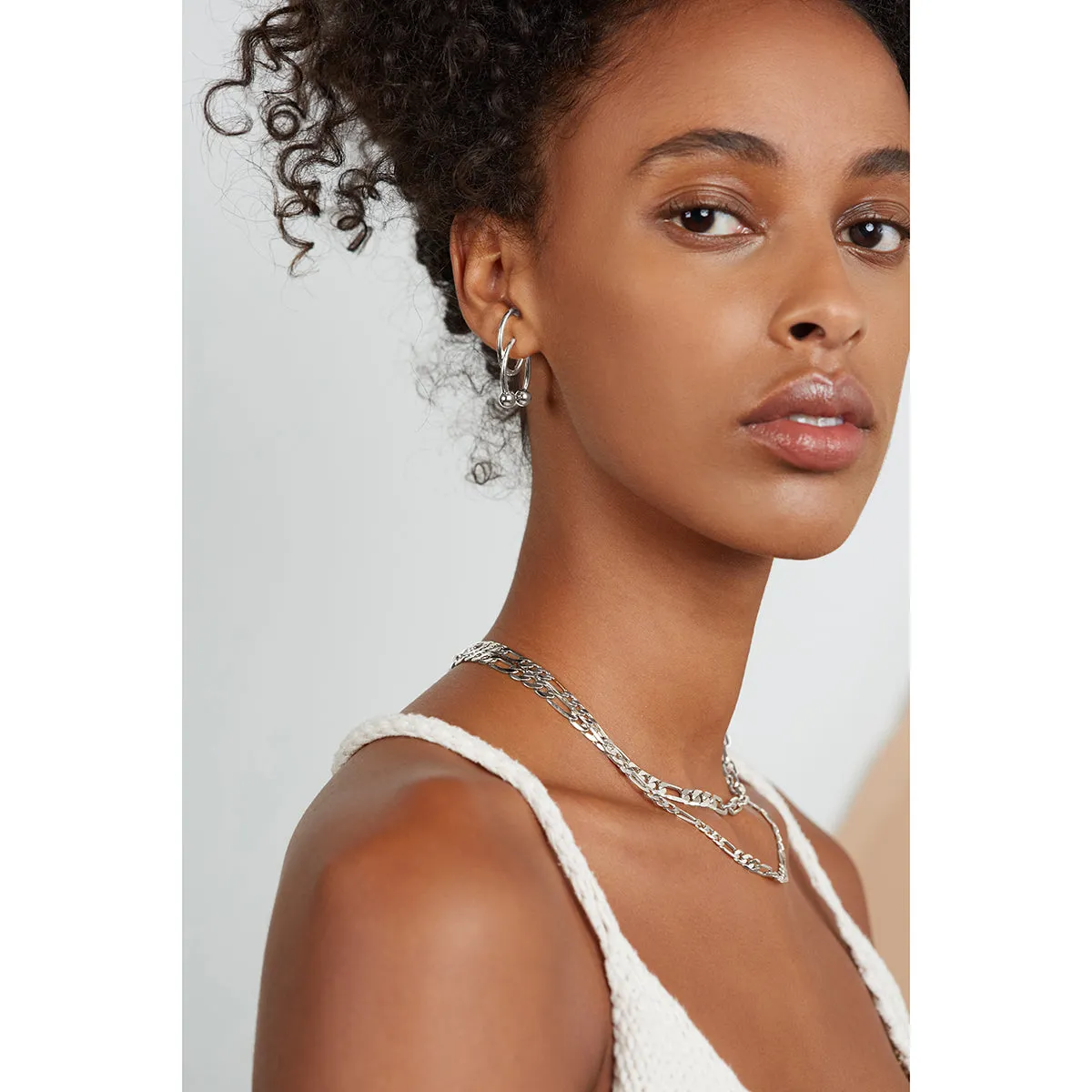 Pearl Figaro Necklace in Silver