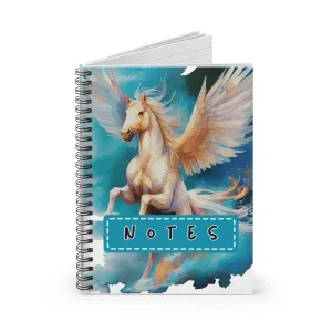 Pegasus Water Color Design Spiral Notebook - Ruled Line