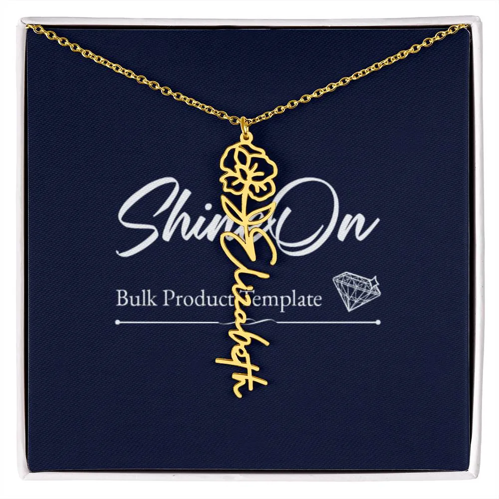 Personalised Flower Name Necklace