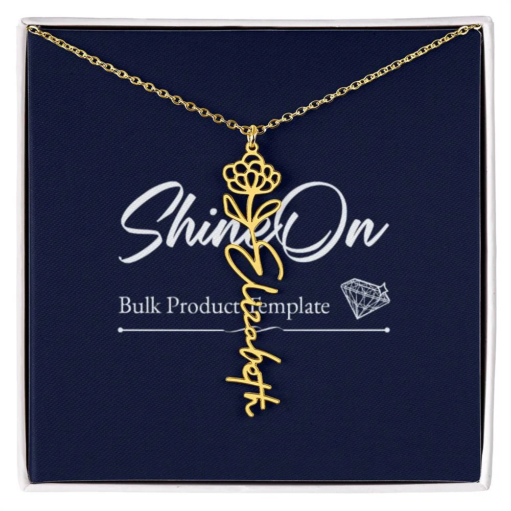 Personalised Flower Name Necklace