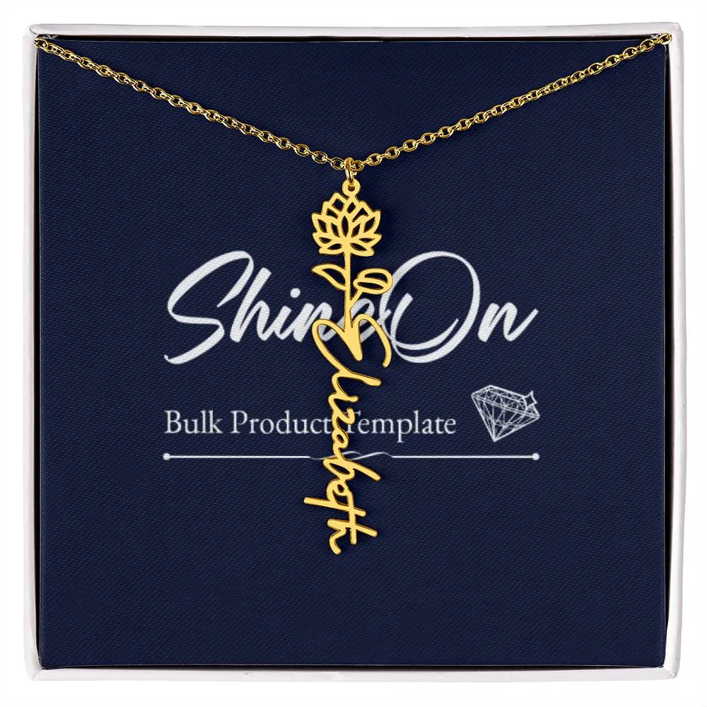 Personalised Flower Name Necklace