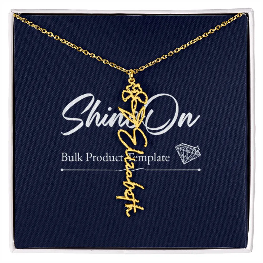Personalised Flower Name Necklace