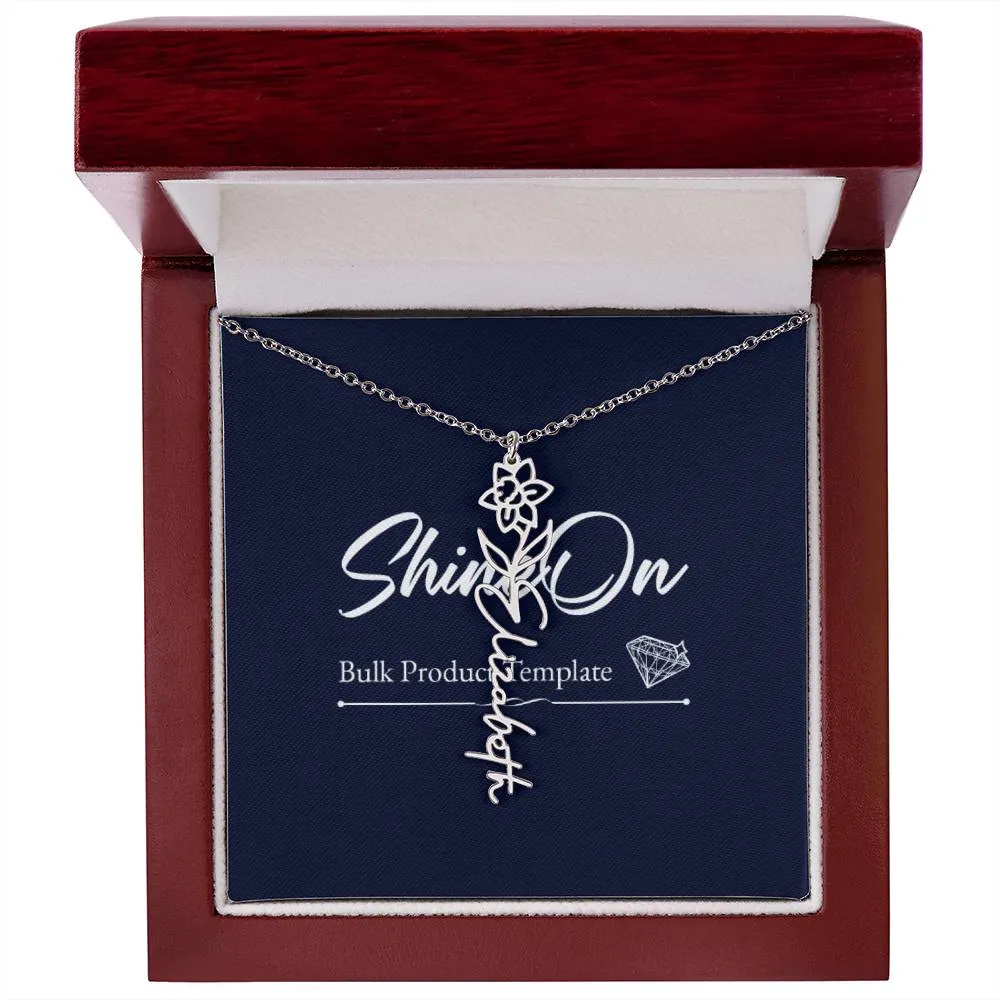 Personalised Flower Name Necklace