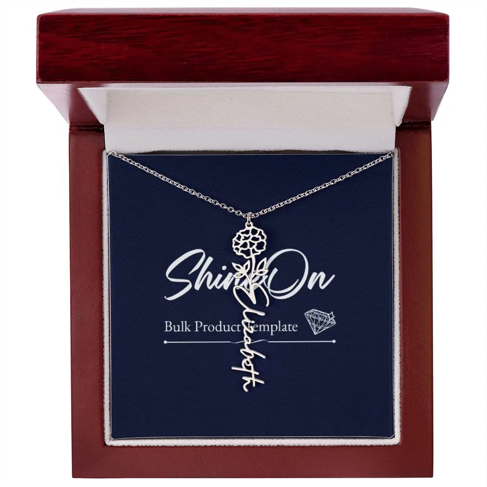 Personalised Flower Name Necklace