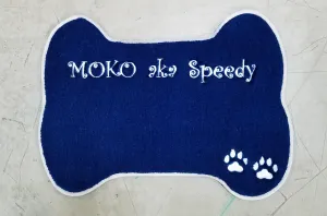 Personalized Bone Shaped Pet Food Mat