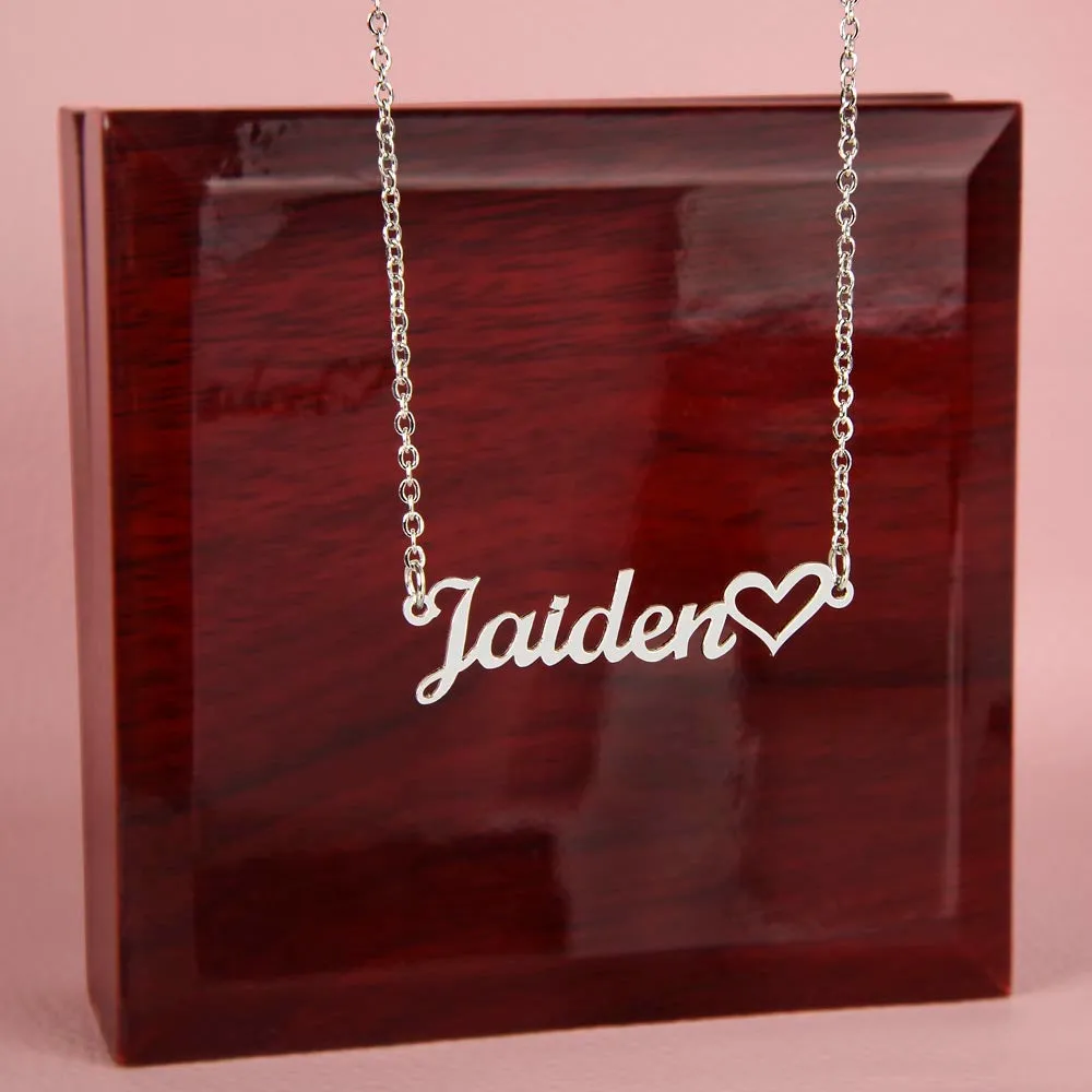 Personalized Heart Name Necklace – Custom Jewelry Gift for Women