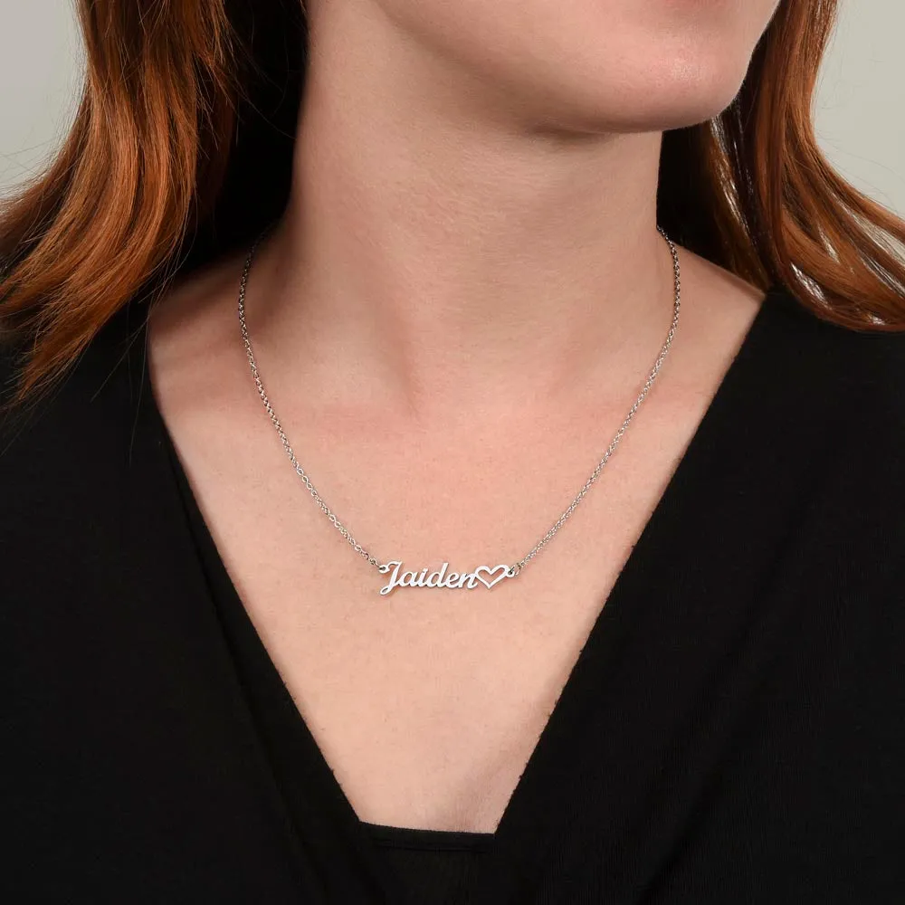 Personalized Heart Name Necklace – Custom Jewelry Gift for Women