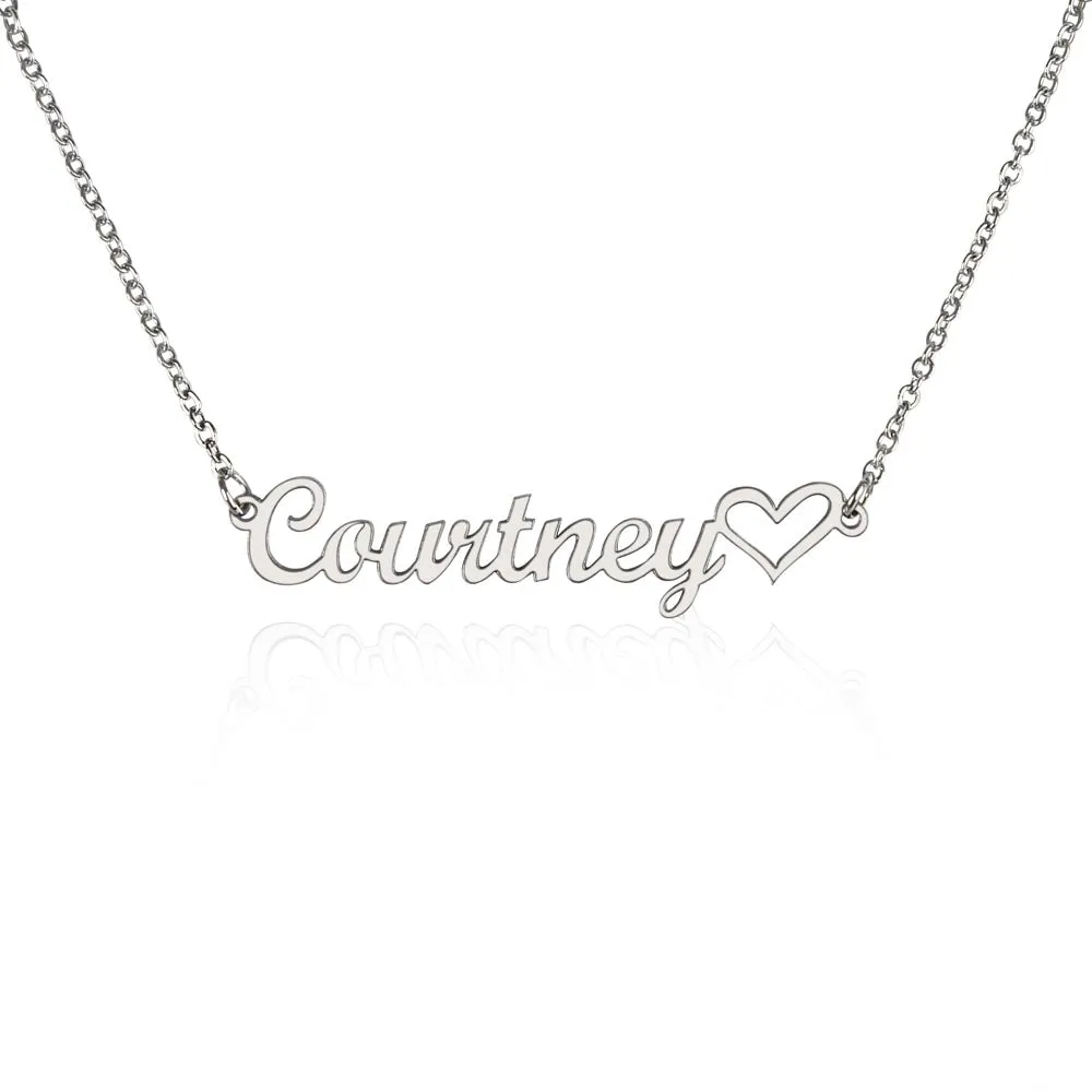Personalized Heart Name Necklace – Custom Jewelry Gift for Women
