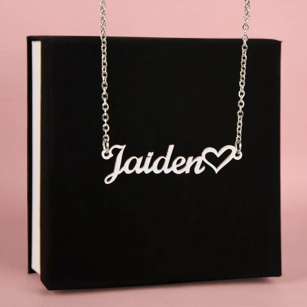 Personalized Heart Name Necklace – Custom Jewelry Gift for Women
