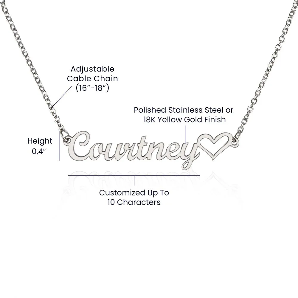 Personalized Heart Name Necklace – Custom Jewelry Gift for Women