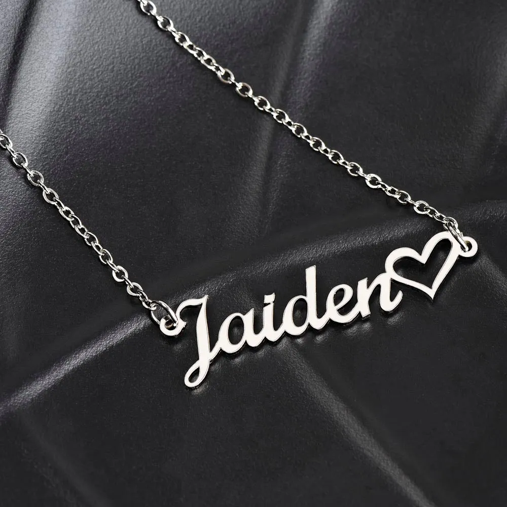 Personalized Heart Name Necklace – Custom Jewelry Gift for Women