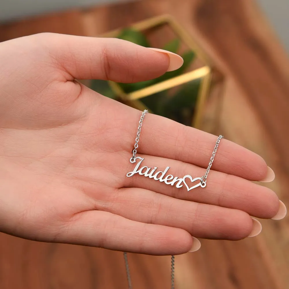 Personalized Heart Name Necklace – Custom Jewelry Gift for Women