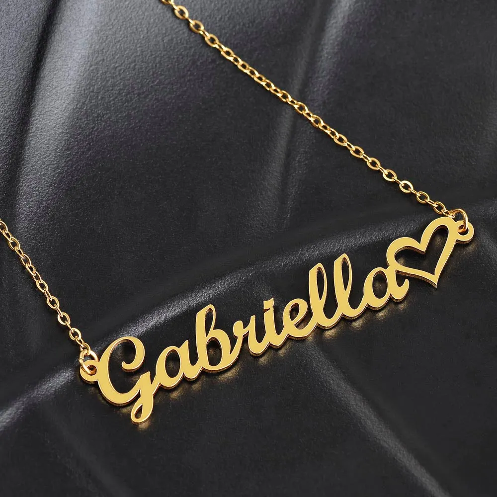 Personalized Heart Name Necklace – Custom Jewelry Gift for Women