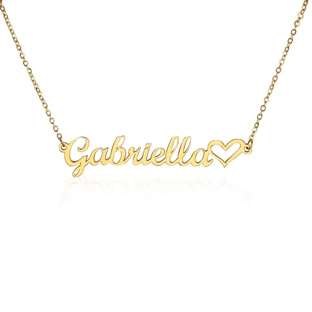 Personalized Heart Name Necklace – Custom Jewelry Gift for Women