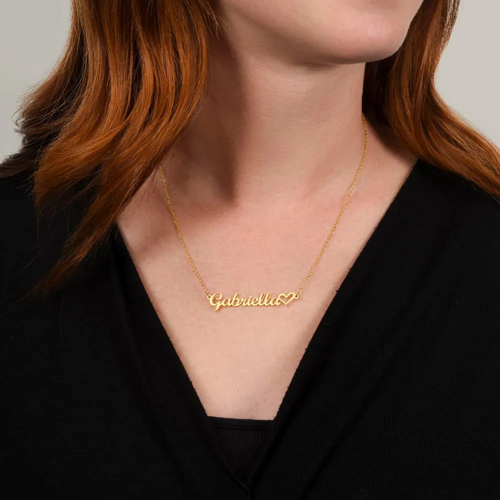 Personalized Heart Name Necklace – Custom Jewelry Gift for Women