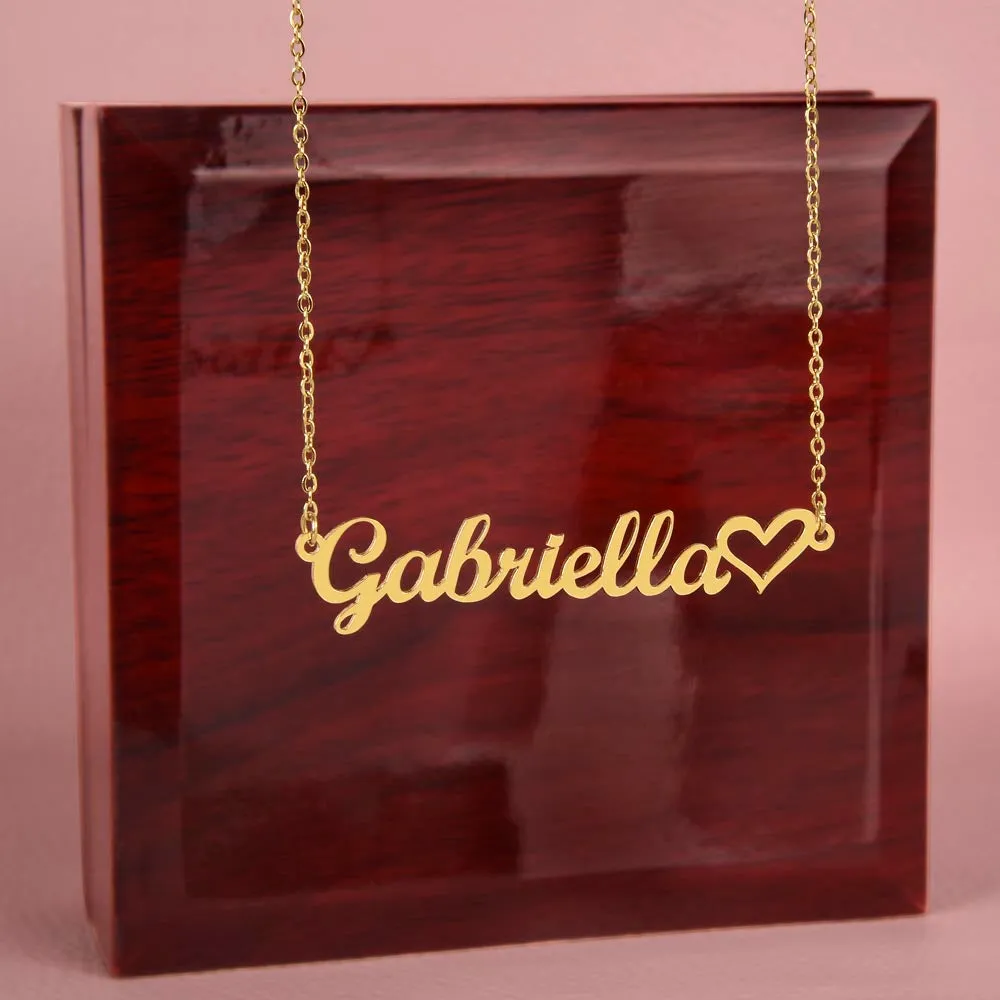 Personalized Heart Name Necklace – Custom Jewelry Gift for Women