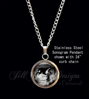 Personalized Stainless SONOGRAM Necklace