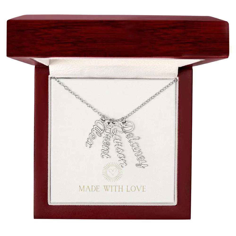 Personalized Vertical Name Necklace – A Thoughtful, Custom Gift for Any Occasion