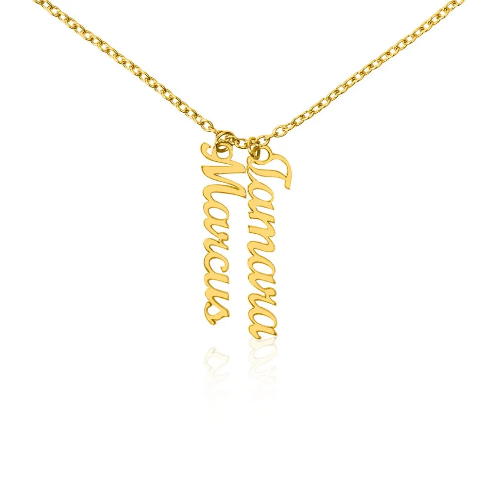 Personalized Vertical Name Necklace – A Thoughtful, Custom Gift for Any Occasion