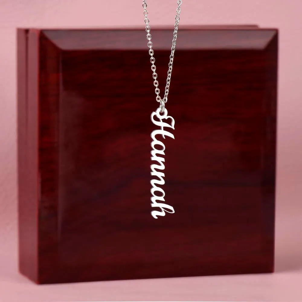 Personalized Vertical Name Necklace – A Thoughtful, Custom Gift for Any Occasion