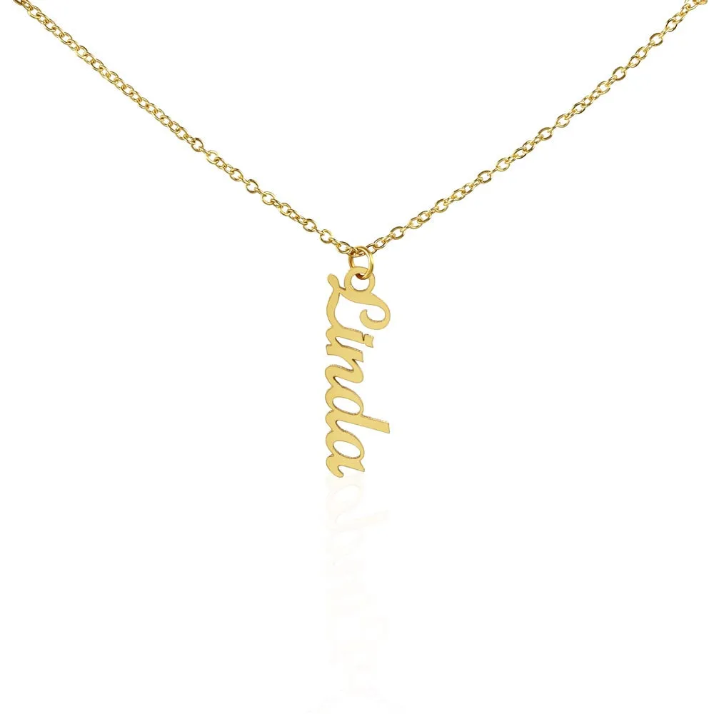 Personalized Vertical Name Necklace – A Thoughtful, Custom Gift for Any Occasion
