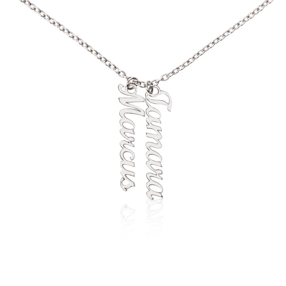 Personalized Vertical Name Necklace – A Thoughtful, Custom Gift for Any Occasion