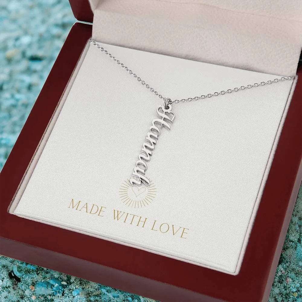 Personalized Vertical Name Necklace – A Thoughtful, Custom Gift for Any Occasion