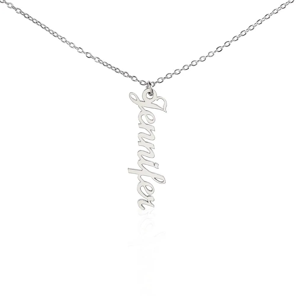 Personalized Vertical Name Necklace – A Thoughtful, Custom Gift for Any Occasion