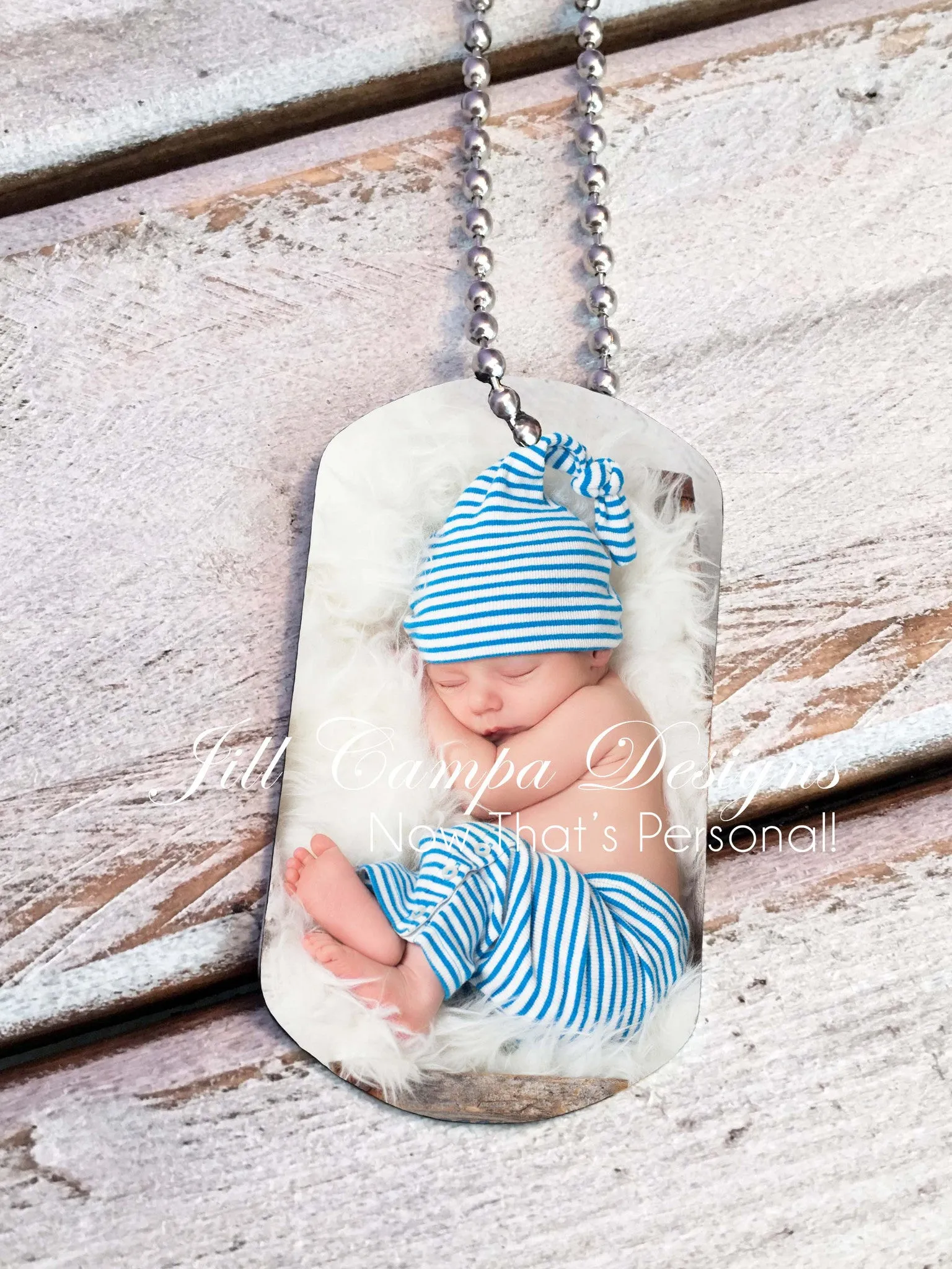 Photo Dog Tag Necklace - custom photo dog tag