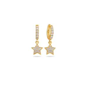 Pico Hanging Star Hoop Earrings