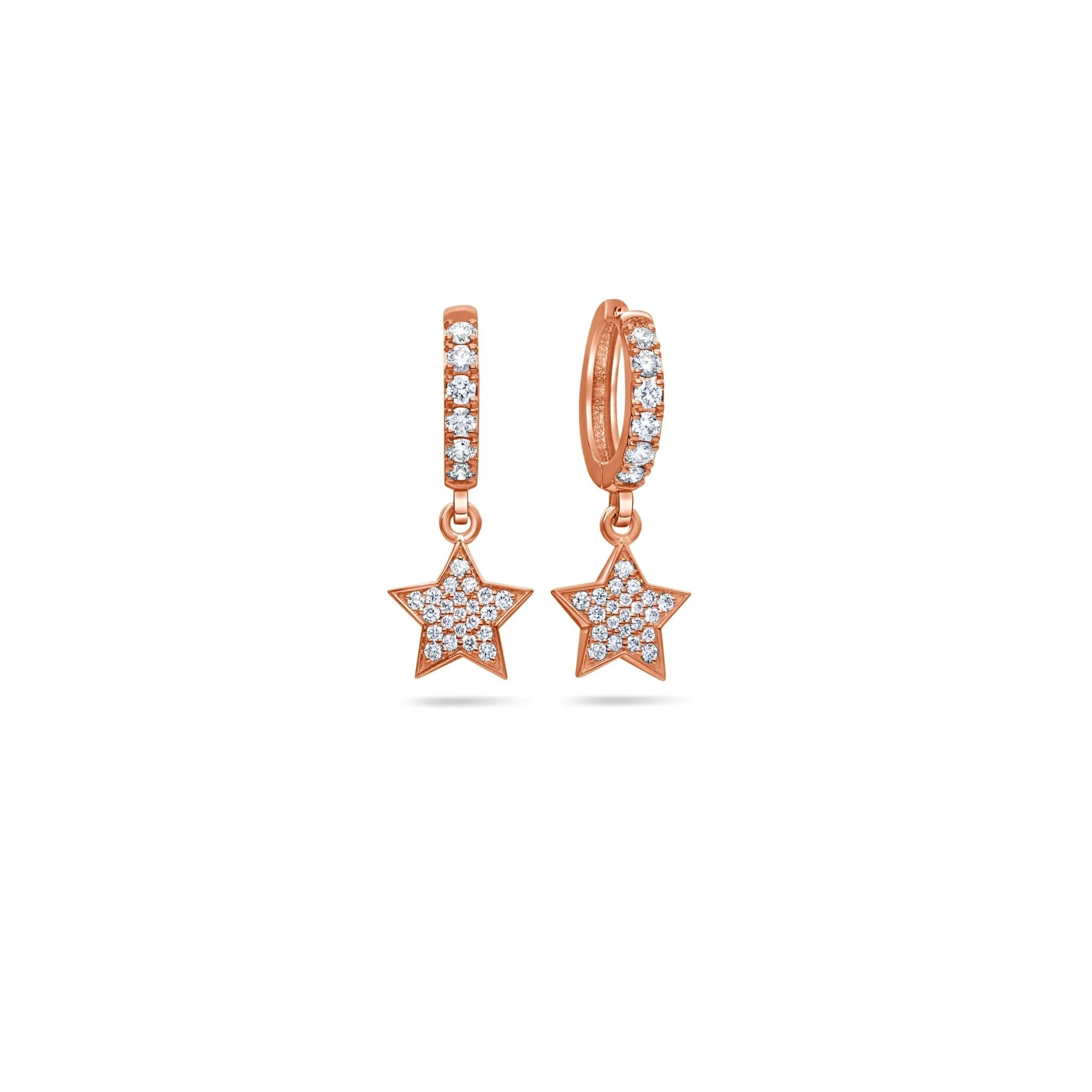 Pico Hanging Star Hoop Earrings