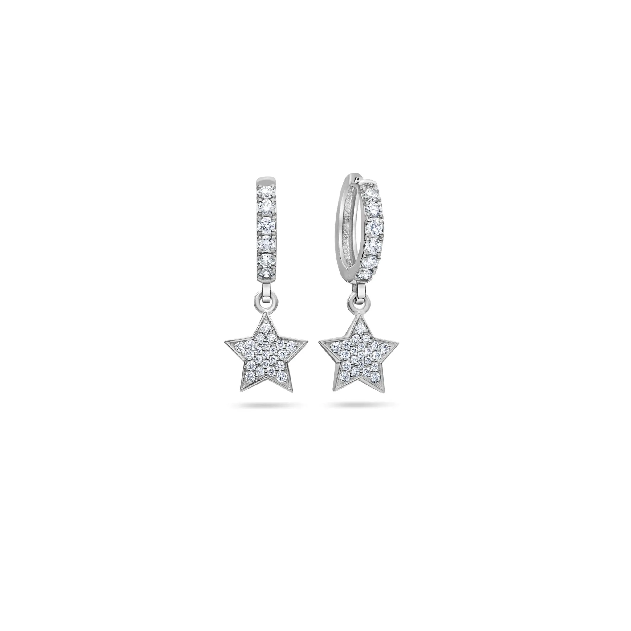 Pico Hanging Star Hoop Earrings